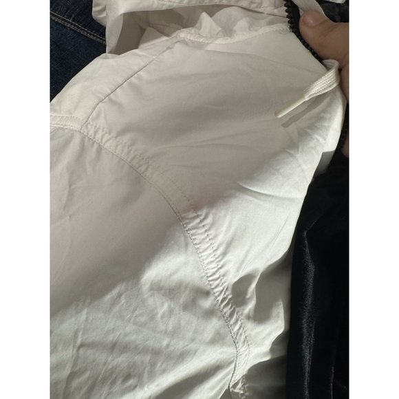 Nike Windbreaker Jacket White/Black 1X Full Zip Hooded Coat - Picture 4 of 4